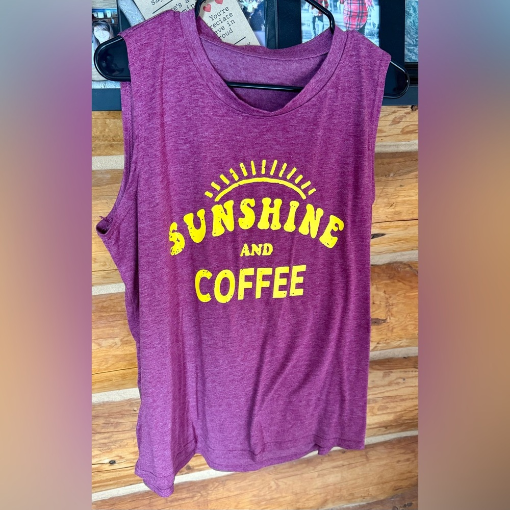 Tank Top: Sunshine, Coffee